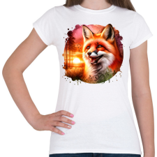 PRINTFASHION Cuki erdei róka - Női póló - Fehér női póló