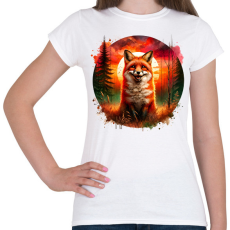 PRINTFASHION Cuki erdei róka - Női póló - Fehér