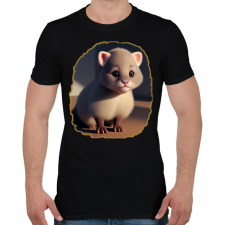 PRINTFASHION Cuki - Férfi póló - Fekete férfi póló