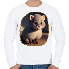 PRINTFASHION Cuki - Férfi pulóver - Fehér férfi pulóver, kardigán