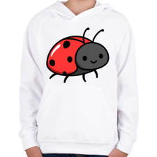 PRINTFASHION Cuki katica - Gyerek kapucnis pulóver - Fehér gyerek pulóver, kardigán