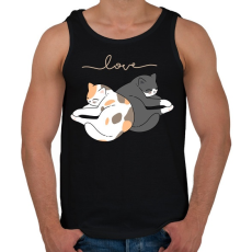 PRINTFASHION Cuki macskák - Férfi atléta - Fekete