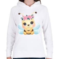 PRINTFASHION Cuki méhecske - Női kapucnis pulóver - Fehér