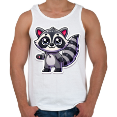 PRINTFASHION Cuki Mosómedve - Férfi atléta - Fehér