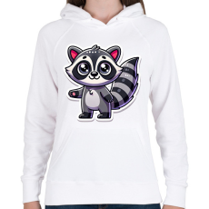 PRINTFASHION Cuki Mosómedve - Női kapucnis pulóver - Fehér