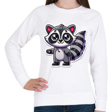 PRINTFASHION Cuki Mosómedve - Női pulóver - Fehér női pulóver, kardigán