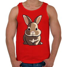 PRINTFASHION Cuki nyuszi - Férfi atléta - Piros atléta, trikó