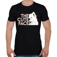 PRINTFASHION Cuki szamojéd - Férfi póló - Fekete férfi póló