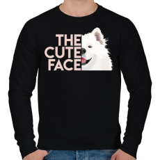 PRINTFASHION Cuki szamojéd - Férfi pulóver - Fekete