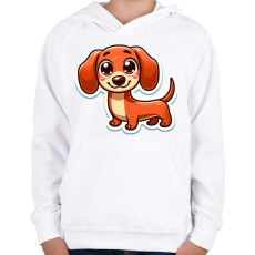 PRINTFASHION Cuki Tacsi - Gyerek kapucnis pulóver - Fehér