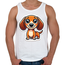 PRINTFASHION Cuki Tacskó - Férfi atléta - Fehér atléta, trikó