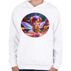 PRINTFASHION Cuki tündérke - Gyerek kapucnis pulóver - Fehér