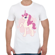 PRINTFASHION Cuki unikornis - Férfi póló - Fehér