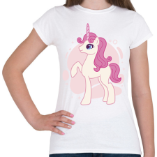 PRINTFASHION Cuki unikornis - Női póló - Fehér női póló