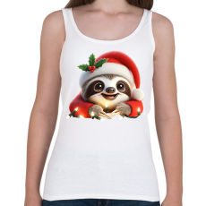 PRINTFASHION Cuki vicces karácsonyi party lajhár - Női atléta - Fehér