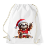 PRINTFASHION Cuki vicces karácsonyi party lajhár - Sportzsák, Tornazsák - Fehér