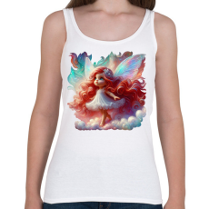PRINTFASHION Cuki vöröshajú tündérlány - Női atléta - Fehér