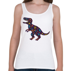 PRINTFASHION Cukor T-rex - Női atléta - Fehér
