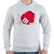 PRINTFASHION Cukorka - Férfi kapucnis pulóver - Sport szürke