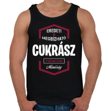 PRINTFASHION Cukrász prémium minőség - Férfi atléta - Fekete atléta, trikó