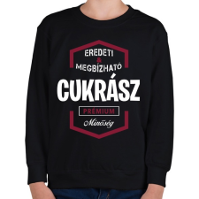PRINTFASHION Cukrász prémium minőség - Gyerek pulóver - Fekete gyerek pulóver, kardigán