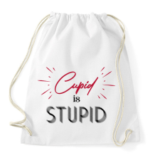 PRINTFASHION Cupid is stupid - Sportzsák, Tornazsák - Fehér tornazsák