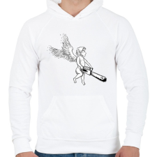 PRINTFASHION cupido - Férfi kapucnis pulóver - Fehér férfi pulóver, kardigán