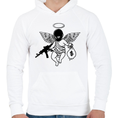 PRINTFASHION Cupido - Férfi kapucnis pulóver - Fehér