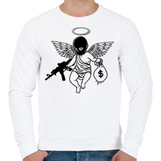 PRINTFASHION Cupido - Férfi pulóver - Fehér