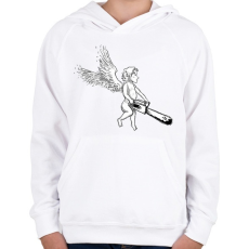 PRINTFASHION cupido - Gyerek kapucnis pulóver - Fehér