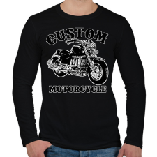 PRINTFASHION custom motorcycle - Férfi hosszú ujjú póló - Fekete férfi póló