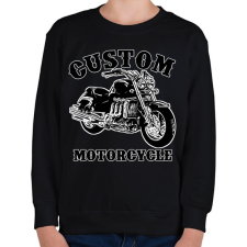 PRINTFASHION custom motorcycle - Gyerek pulóver - Fekete gyerek pulóver, kardigán