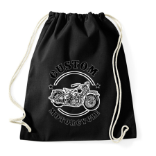PRINTFASHION custom motorcycle - Sportzsák, Tornazsák - Fekete tornazsák