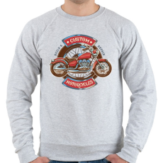 PRINTFASHION Custom Motorcycles - Férfi pulóver - Sport szürke