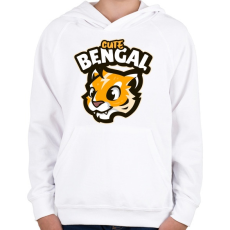 PRINTFASHION Cute Bengal - Gyerek kapucnis pulóver - Fehér