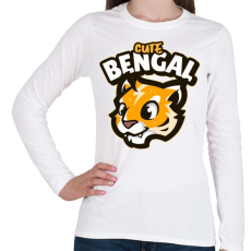 PRINTFASHION Cute Bengal - Női hosszú ujjú póló - Fehér