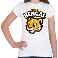 PRINTFASHION Cute Bengal - Női póló - Fehér