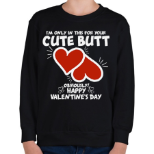 PRINTFASHION Cute butt - Gyerek pulóver - Fekete gyerek pulóver, kardigán