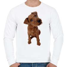 PRINTFASHION Cute Dog - Férfi pulóver - Fehér férfi pulóver, kardigán
