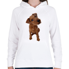 PRINTFASHION Cute Dog - Női kapucnis pulóver - Fehér
