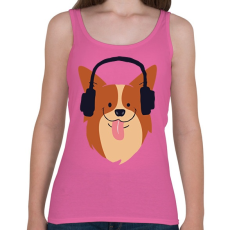 PRINTFASHION Cute doggo - Női atléta - Rózsaszín