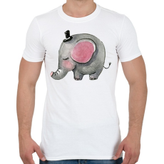 PRINTFASHION Cute Elephant boy - Férfi póló - Fehér