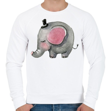 PRINTFASHION Cute Elephant boy - Férfi pulóver - Fehér férfi pulóver, kardigán