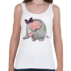 PRINTFASHION Cute Elephant girl - Női atléta - Fehér