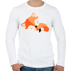 PRINTFASHION Cute Fox baby - Férfi hosszú ujjú póló - Fehér
