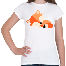 PRINTFASHION Cute Fox baby - Női póló - Fehér