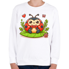 PRINTFASHION Cute Ladybug - Gyerek pulóver - Fehér