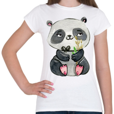 PRINTFASHION Cute Panda boy - Női póló - Fehér