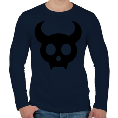 PRINTFASHION Cute skull - Férfi hosszú ujjú póló - Sötétkék