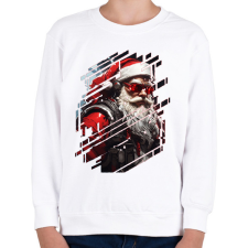 PRINTFASHION Cyber télapó - Gyerek pulóver - Fehér gyerek pulóver, kardigán